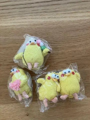 d포인트 병아리 캐릭터 봉제 인형 3개 세트
