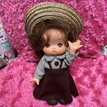 쇼와 레트로 밀짚모자 인형