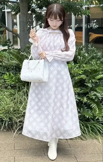 evelyn 오리지널 하트 체크 OP