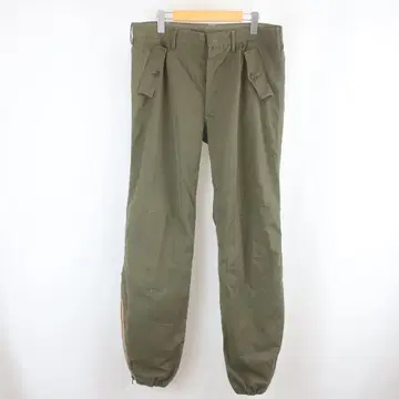 VINTAGE 이탈리아군 더블니 지퍼 밀리터리 카고 팬츠 구제 의류
