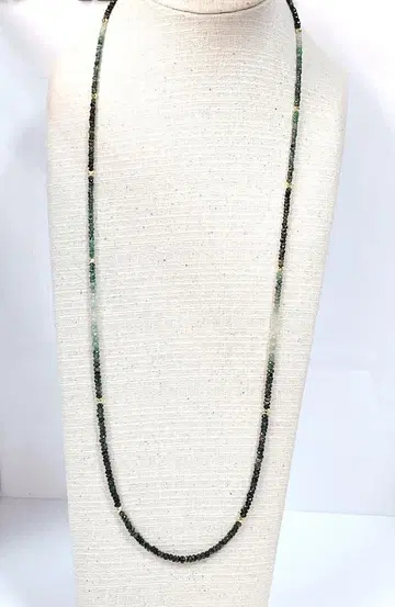 에메랄드 헤마타이트 금 미러 컷 목걸이 NO25-2187