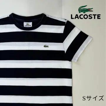 LACOSTE 라코스테 네이비 화이트 보더 S 사이즈 카노코 화이트 2