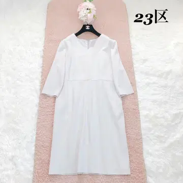 23구 46 사이즈 스트레치 원피스 포멀 아이보리