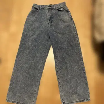 다크 블루 와이드 레그 데님 팬츠 MSG