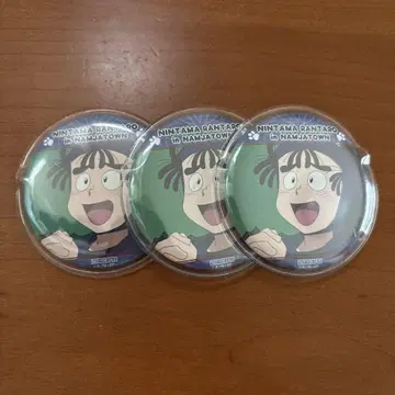 닌타마 란타로 난자타운 오하마 칸에몽 캔뱃지 3개 커버에 흠집 있음