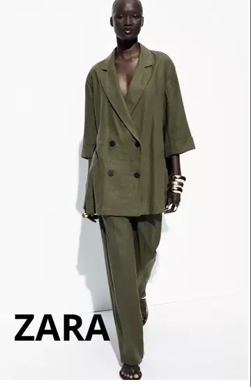 ZARA 새상품 린넨 블레이저와 팬츠