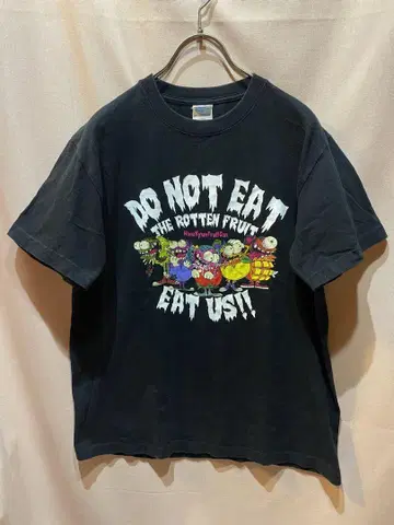 DO NOT EAT 티셔츠 블랙 히메큥후르츠캔
