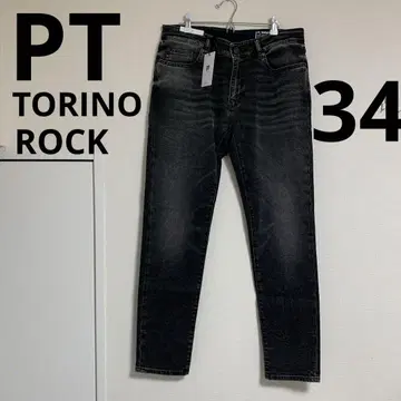 미사용 새상품 PT TORINO ROCK 데님 사이즈 34 블랙