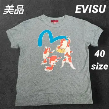 새상품급 EVISU 에비수 야마네 금붕어 갈매기 T셔츠 40 사이즈 반팔