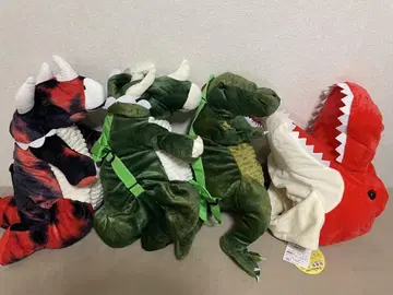 [미사용 새상품] 공룡 봉제인형 백팩 + 캡 4세트