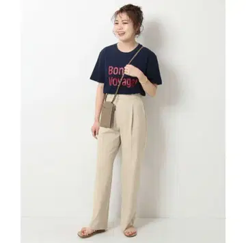 스픽앤스팬 백 슬릿 스트레이트 팬츠