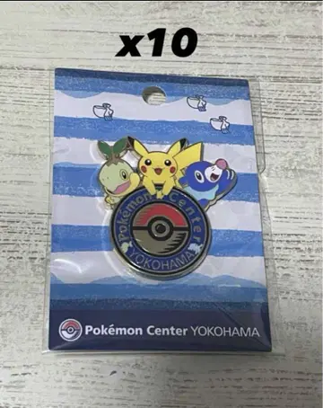 미개봉 포켓몬센터 요코하마 로고 핀즈 10세트