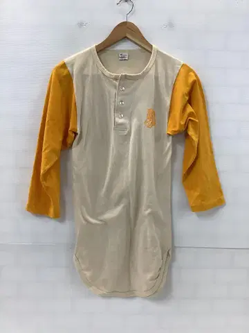 8.5 A815 챔피온 긴팔 티셔츠 프린트 오렌지 x 베이지