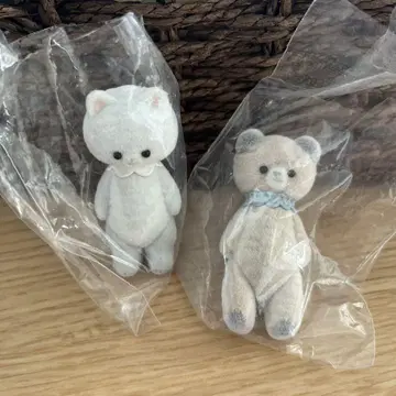 mori의 그림책 작은 동물들 가챠가챠 세트 (곰/고양이)