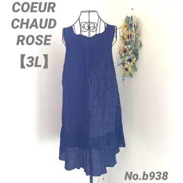 COEUR CHAUD ROSE 슬리브리스 원피스 3L 튜닉 꽃무늬