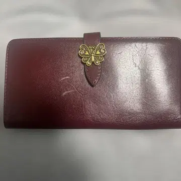 ANNA SUI 와인 레드 장지갑