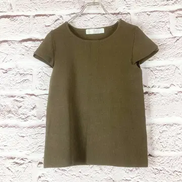 z2736: tocco closet 썸머 니트 스트레치 반팔 브라운 M