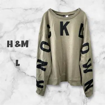 H&M 에이치앤엠 긴팔 트레이닝복 카키 [L] 캐주얼 티셔츠