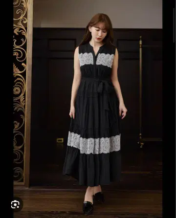 Herlipto Scala Lace-Trimmed Dress M