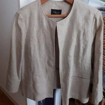 Chez toi 노카라 재킷 베이지