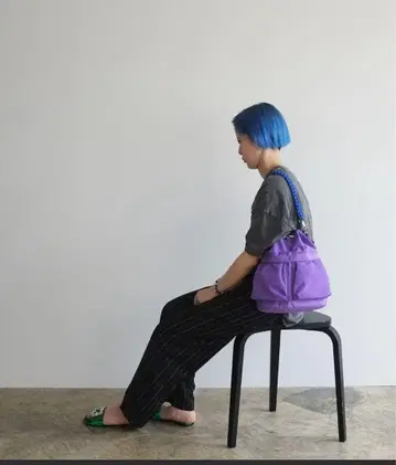 cheek 복조리 | kinchaku code 2way tote 퍼플