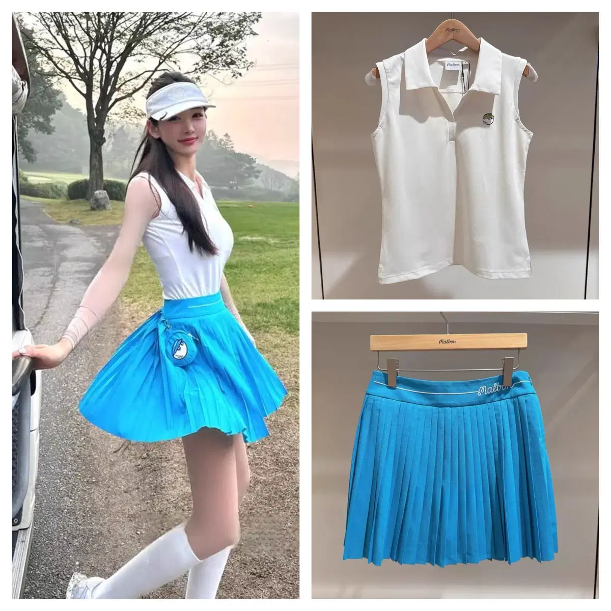 ★韓国★【MALBON GOLF】 Unbalanced Pleated Skirt /追跡添付 Malbon Golf Wrap pleated skirt IVORY (WOMAN) | eBay