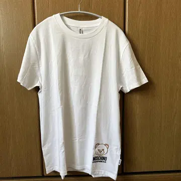 MOSCHINO 브랜드 티셔츠 화이트 로고 곰