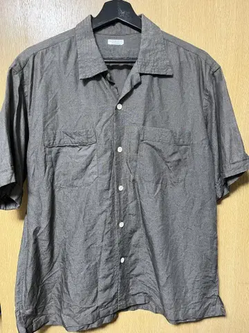 PHIGVEL LINEN SAFARI SS SHIRT SEPIA GRAY