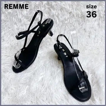 REMME 레메 스트랩 샌들 블랙 size36 힐 고급