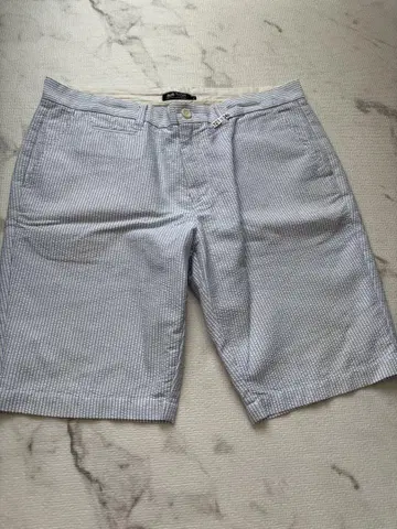 [새상품급] BEAMS HEART XL 블루 화이트 스트라이프 숏팬츠