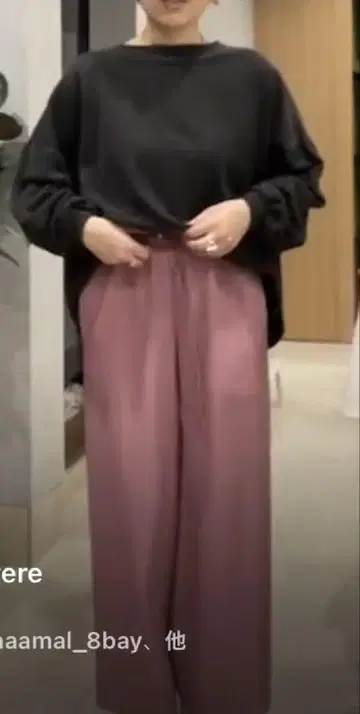 새상품급 파시오네 와이드 팬츠 레레레 mal 핑크