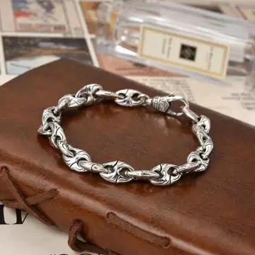 새상품 실버 silver 925 돼지코 실버 체인 팔찌 18cm