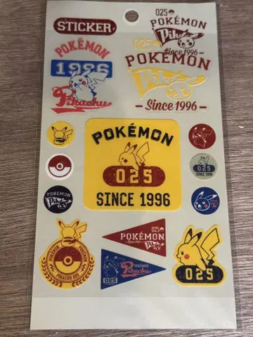 피카츄 스티커 칼리지 로고 포켓몬 센터 한정 상품