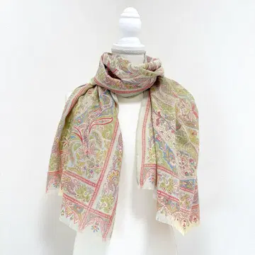 ETRO 에트로 울 실크 대형 스톨 페이즐리 스카프 롱