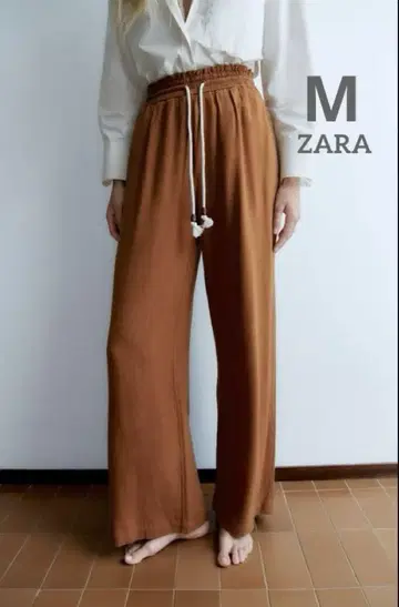 ZARA 하이웨스트 와이드 레그 팬츠 택 포함 미사용 새상품 M
