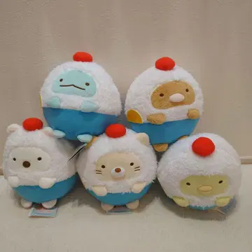 스미코구라시 어서 와! 음식 왕국 밥이 되기 봉제 인형 5종 컴플리트
