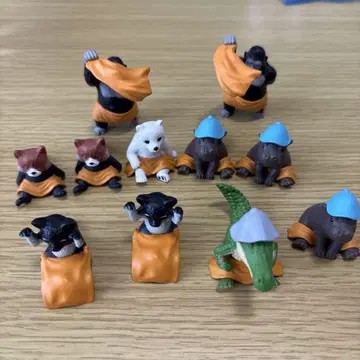 동물 사우나 가챠 피규어 세트