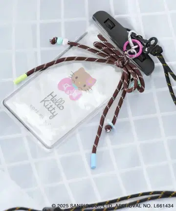 ROPE' PICNIC 일광화상 헬로키티 방수 스마트폰 숄더 케이스 블랙