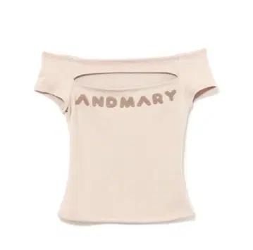 andmary Mary 로고 탑 베이지