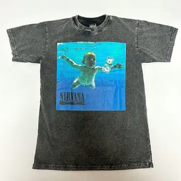 NIRVANA 피그먼트 반팔 티셔츠 남성용 밴드 락