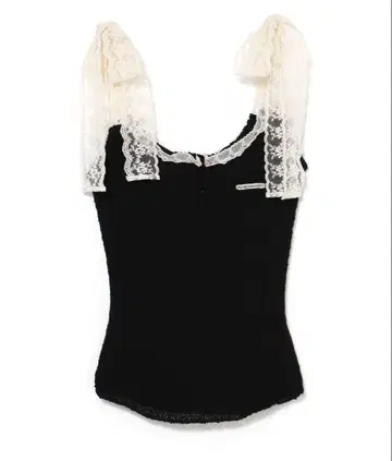 당일 발송 블랙 Cotton ribbon tank andmary