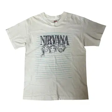 90s NIRVANA 닐바나 스케치 프린트 티셔츠 M anvil