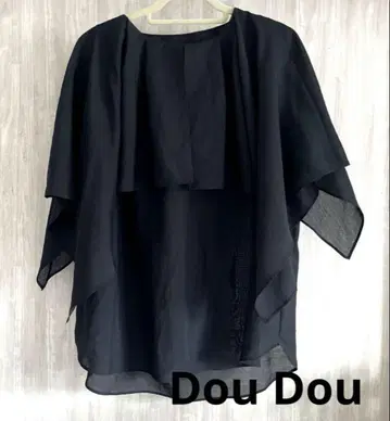DOUDOU 두두 케이프 슬리브리스 블라우스