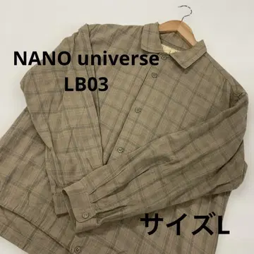 LB.03 보일 체크 드로우 스트링 셔츠 베이지 L #1769