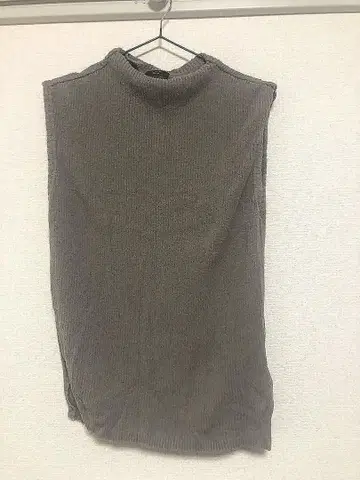 Massimo Dutti 슬리브리스 니트 브라운 베이지 XS