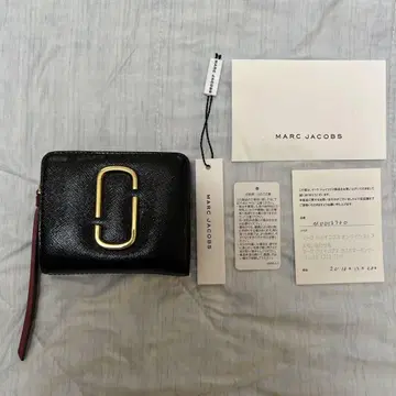 MARC JACOBS 반지갑 블랙/레드