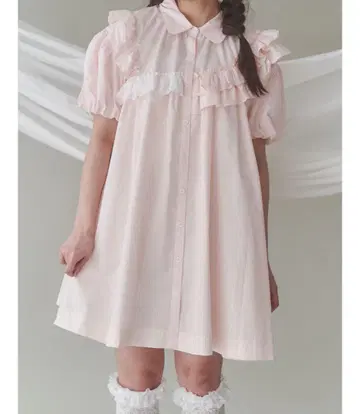 merry jenny stripe frillfrill 원피스 핑크