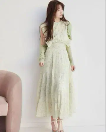 SNIDEL Sustainable 프릴 원피스 민트