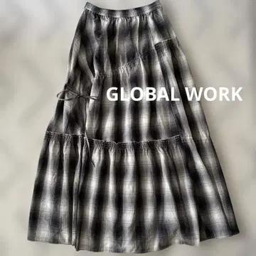 GLOBAL WORK MATINEE LINE/체크 스커트