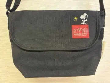 맨해튼 포티지 스누피 자수 블랙 숄더백